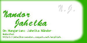 nandor jahelka business card